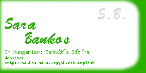 sara bankos business card